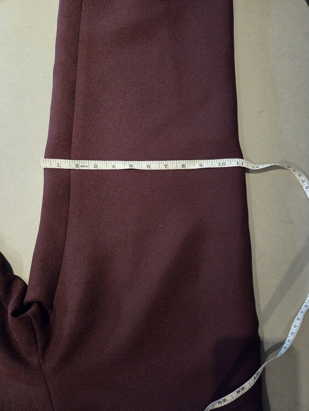 High-Waist Wide-Leg Pants in Deep Plum - Picture 8 of 8